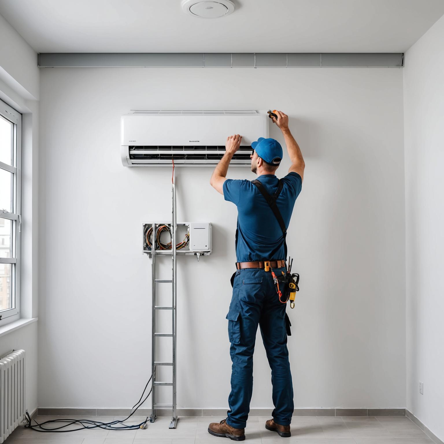 Pemasangan unit aircond split baru